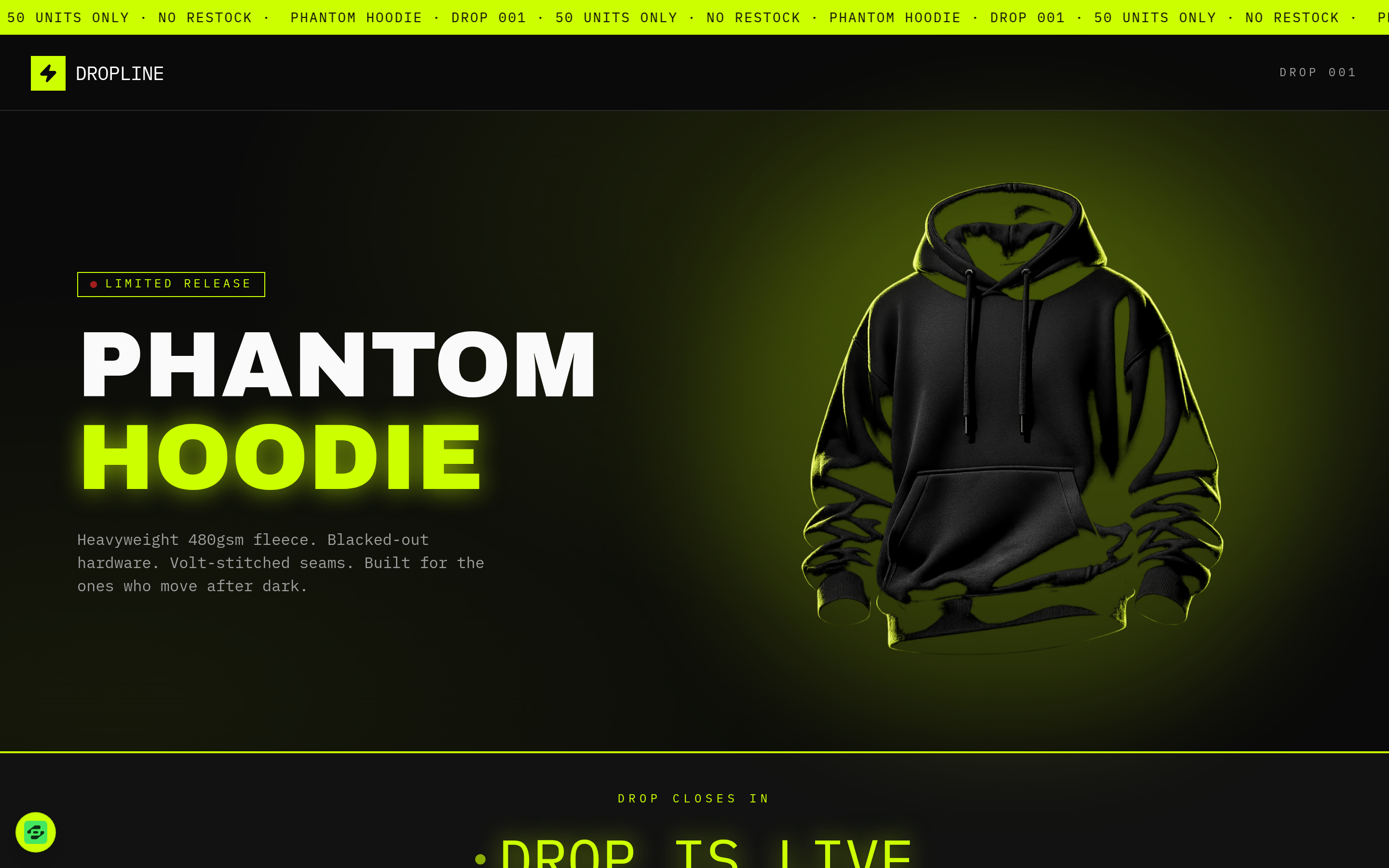 Dropline preview