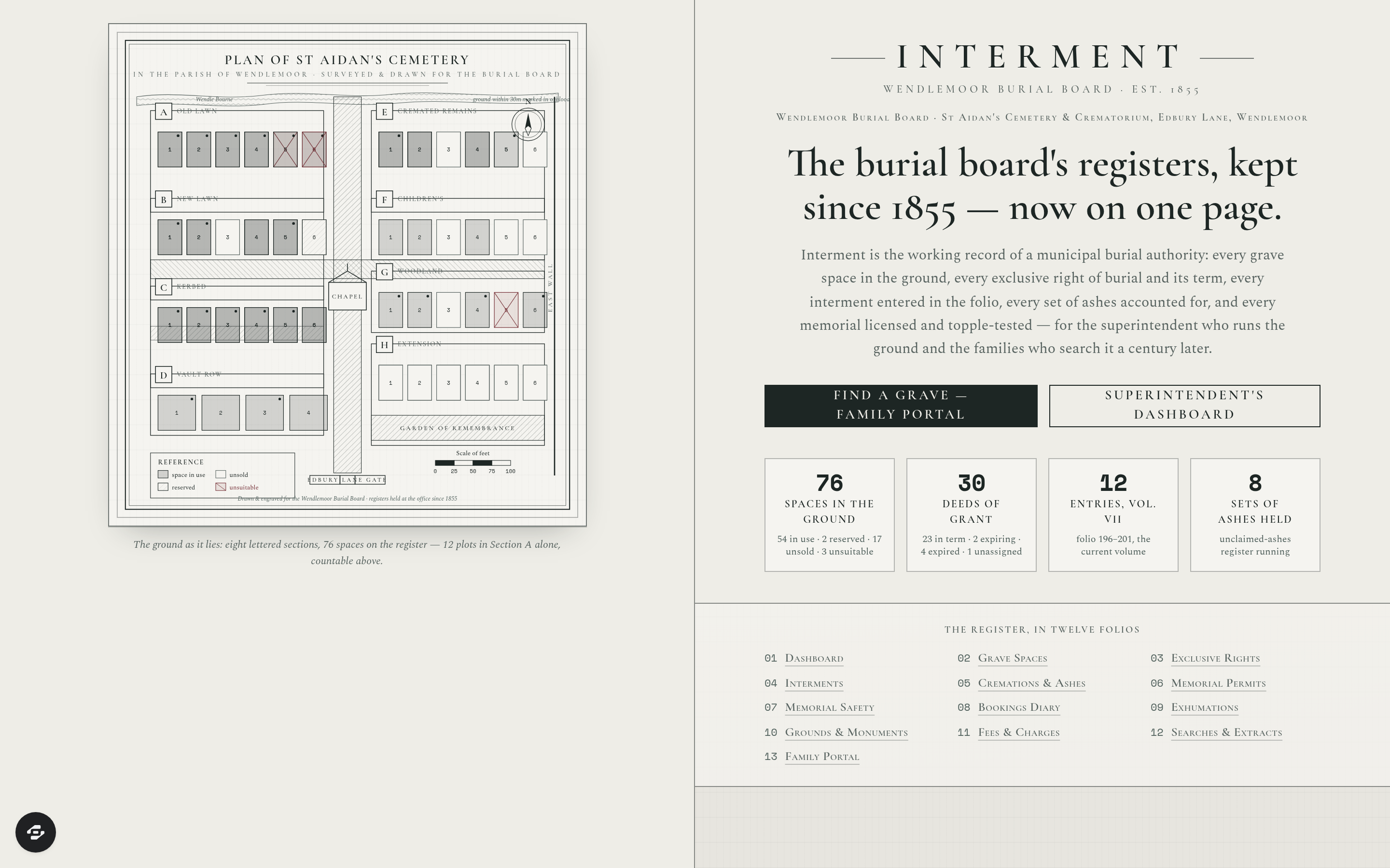 Interment preview
