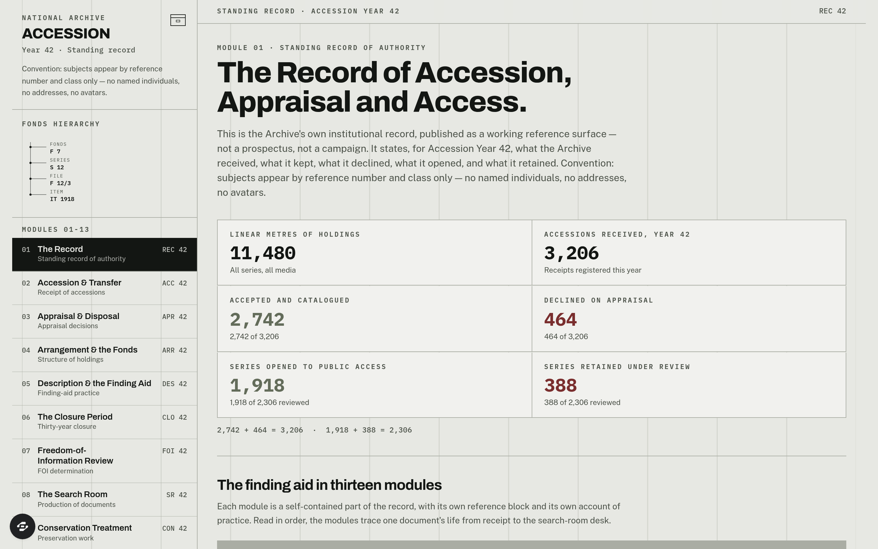 Accession preview