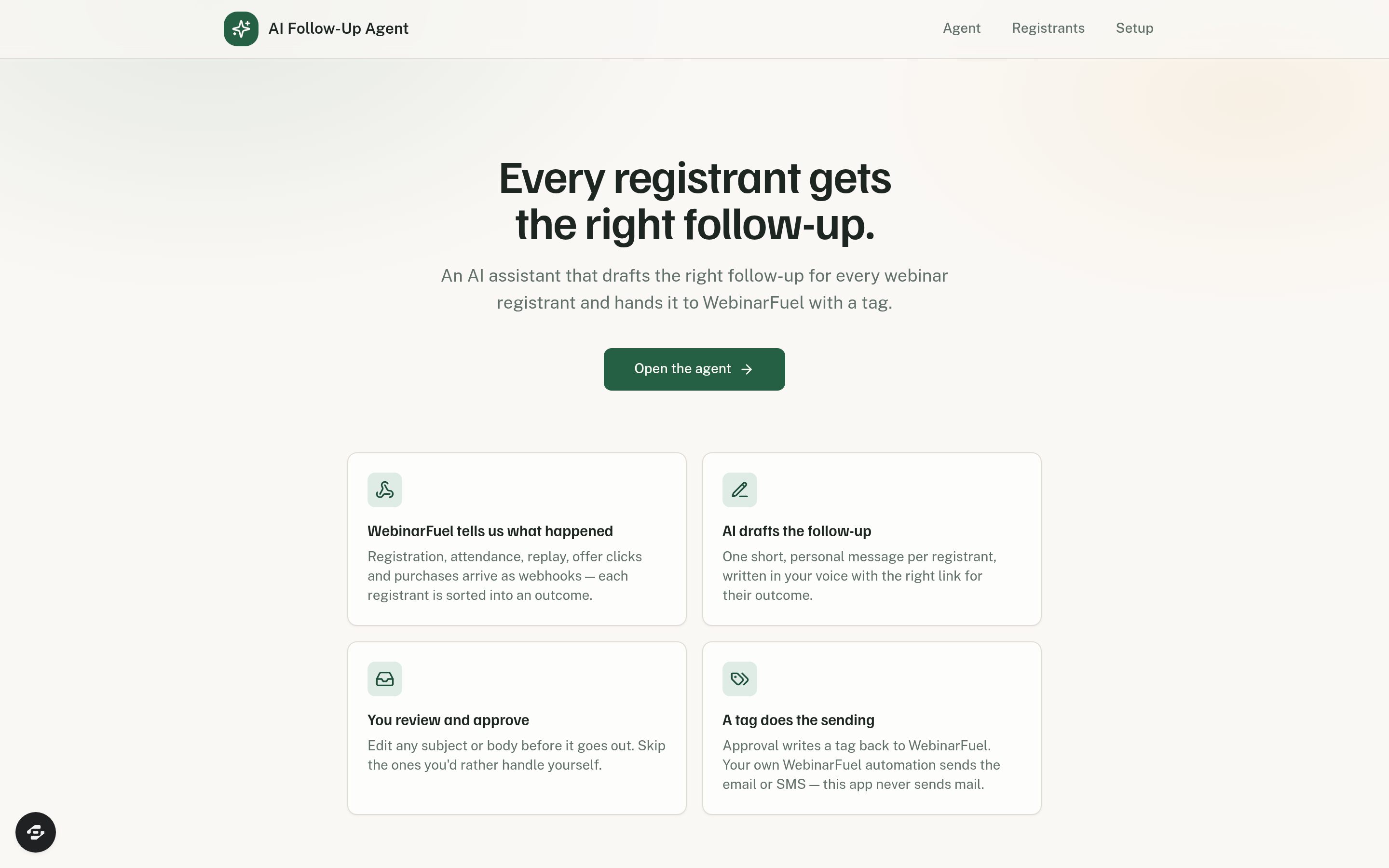 AI Webinar Follow-Up Agent (WebinarFuel) preview