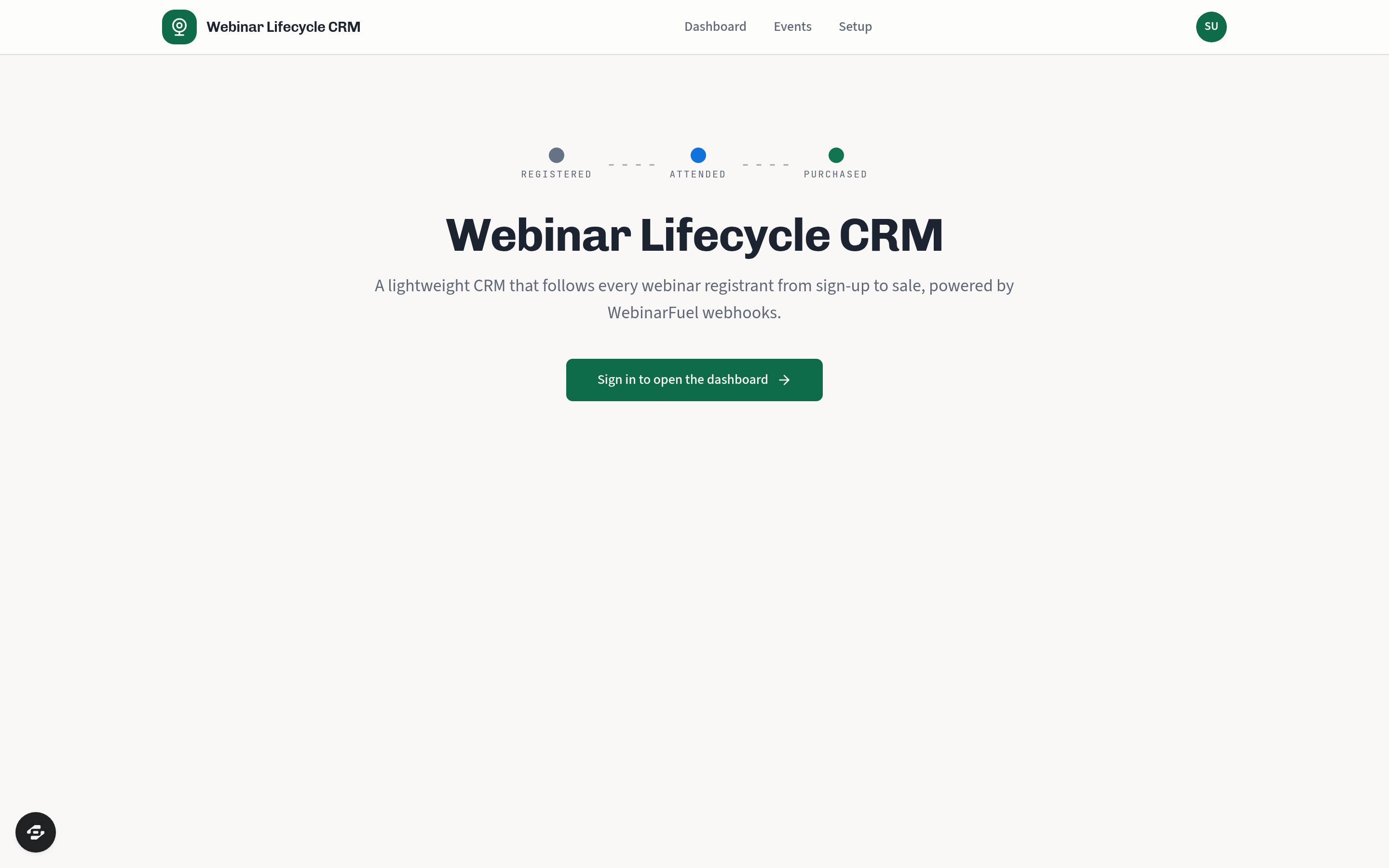 Webinar Lifecycle CRM (WebinarFuel) preview