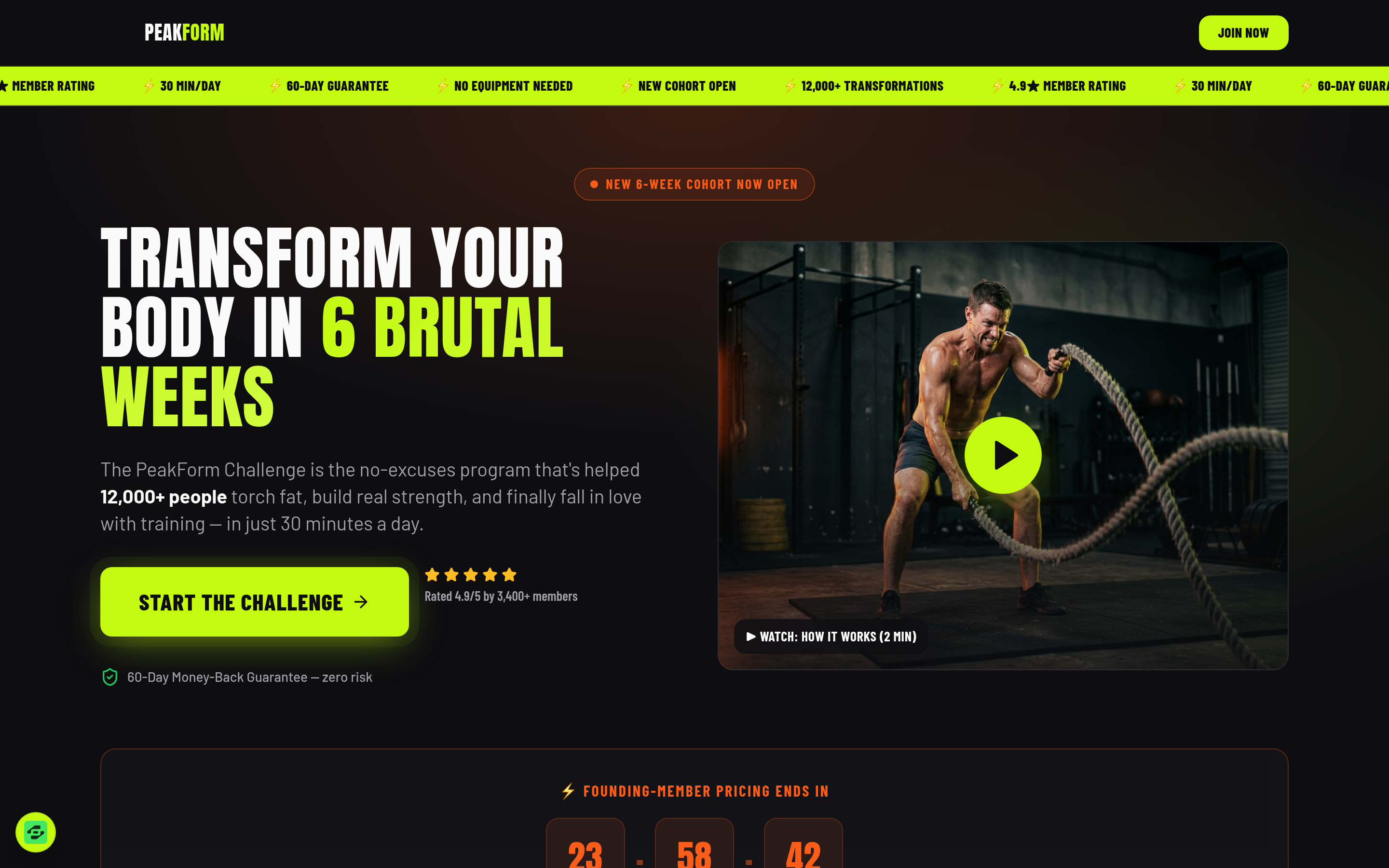 PeakForm Challenge preview