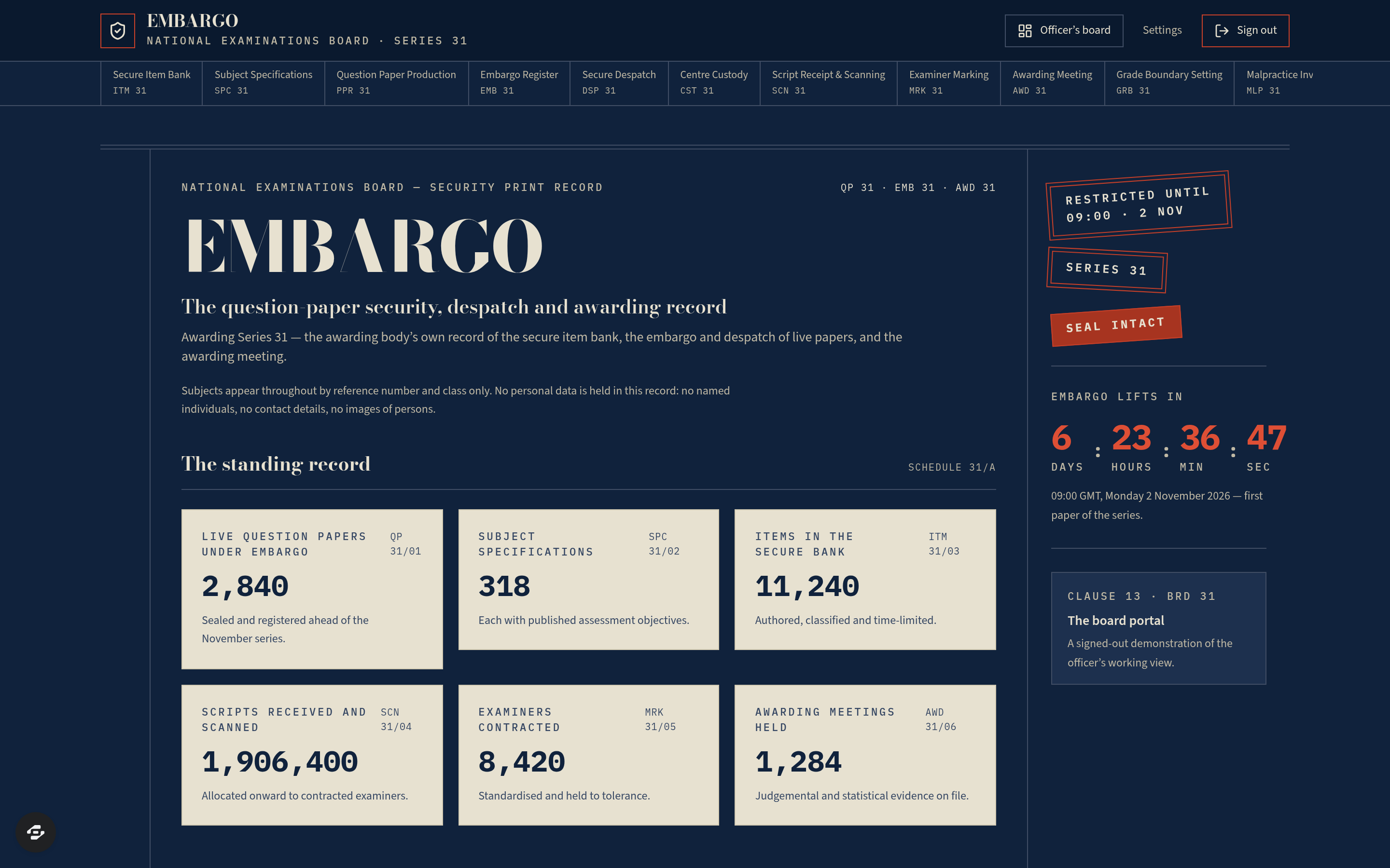 Embargo preview