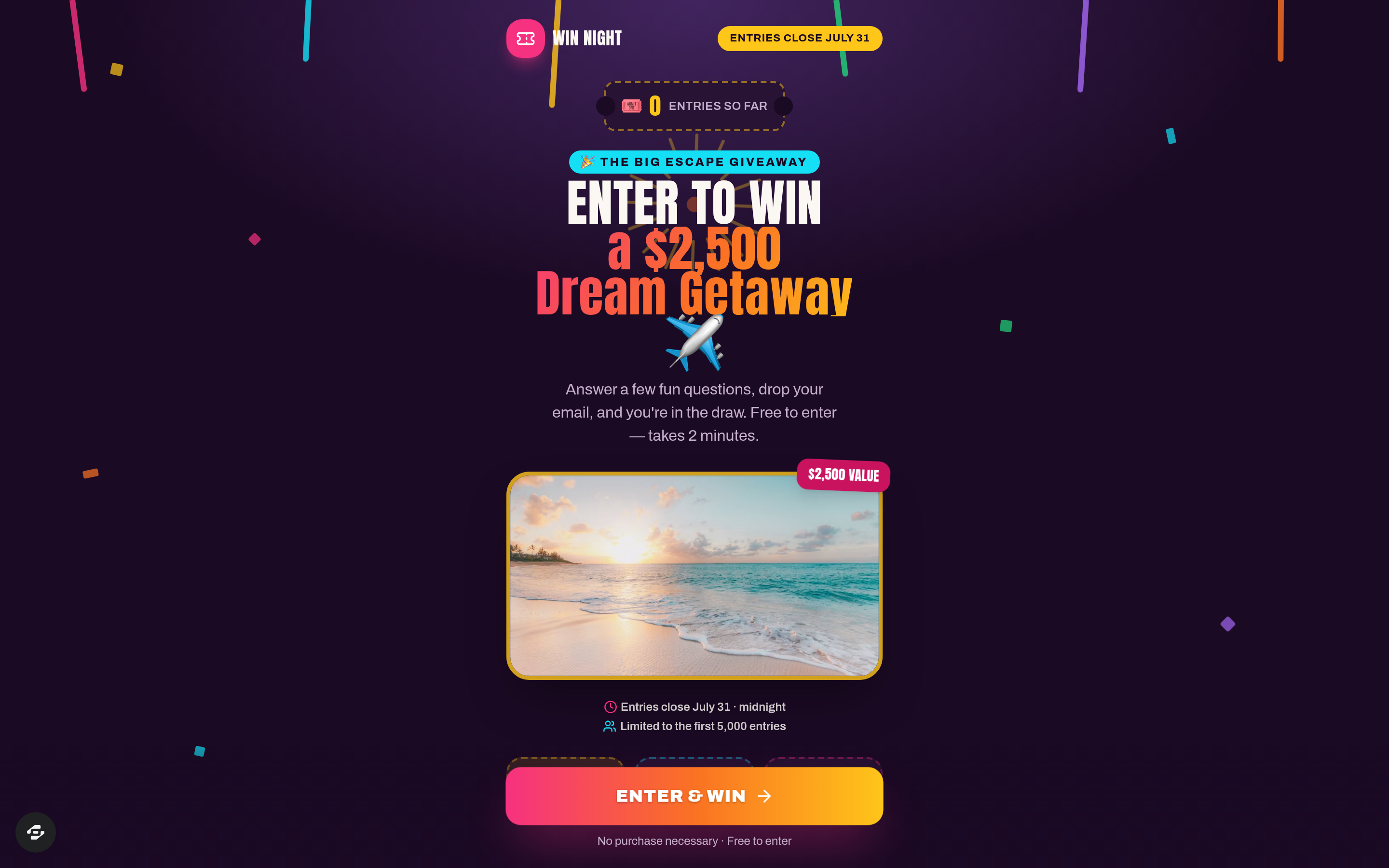 Contest Giveaway Funnel preview