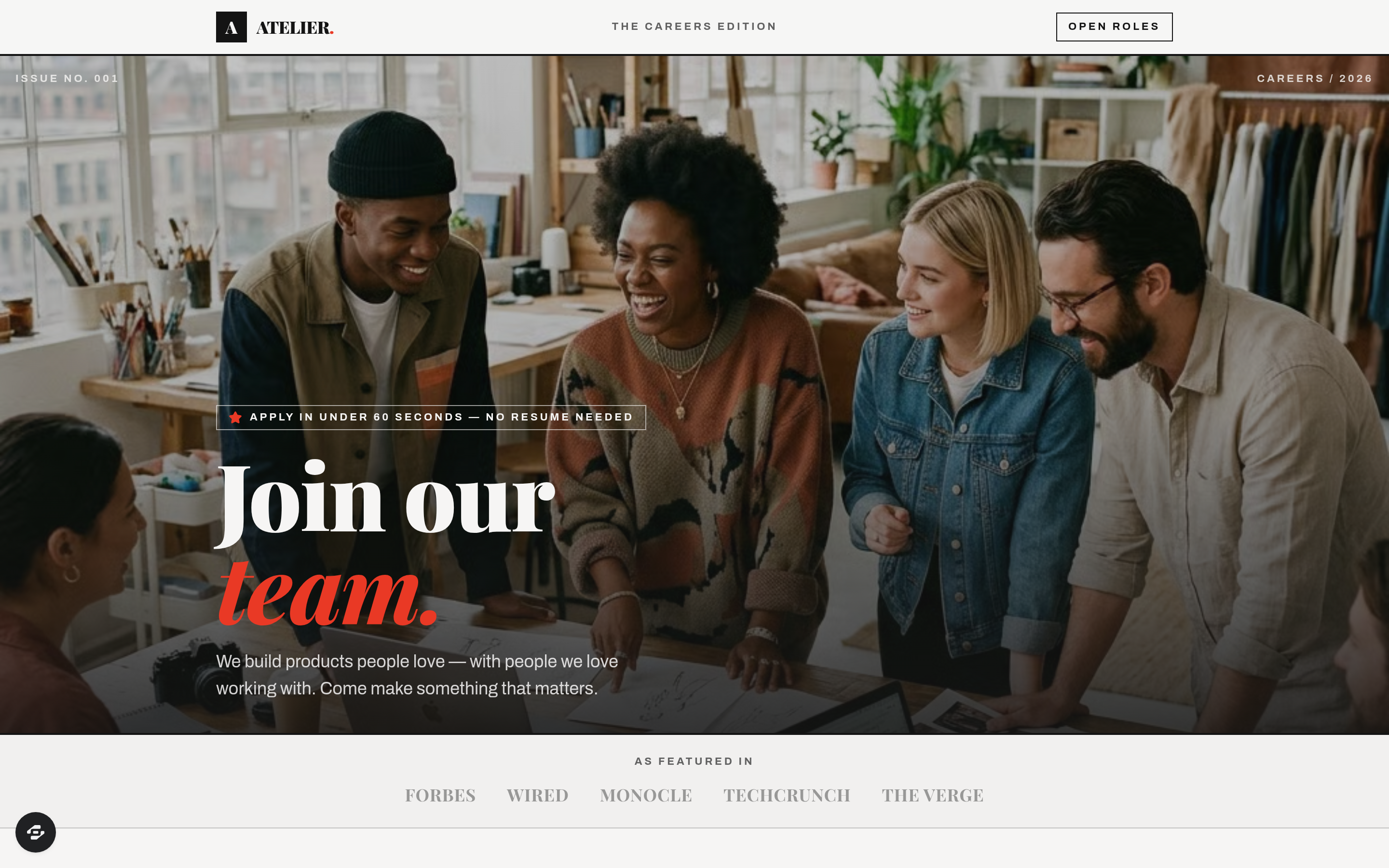 Careers Page Funnel preview