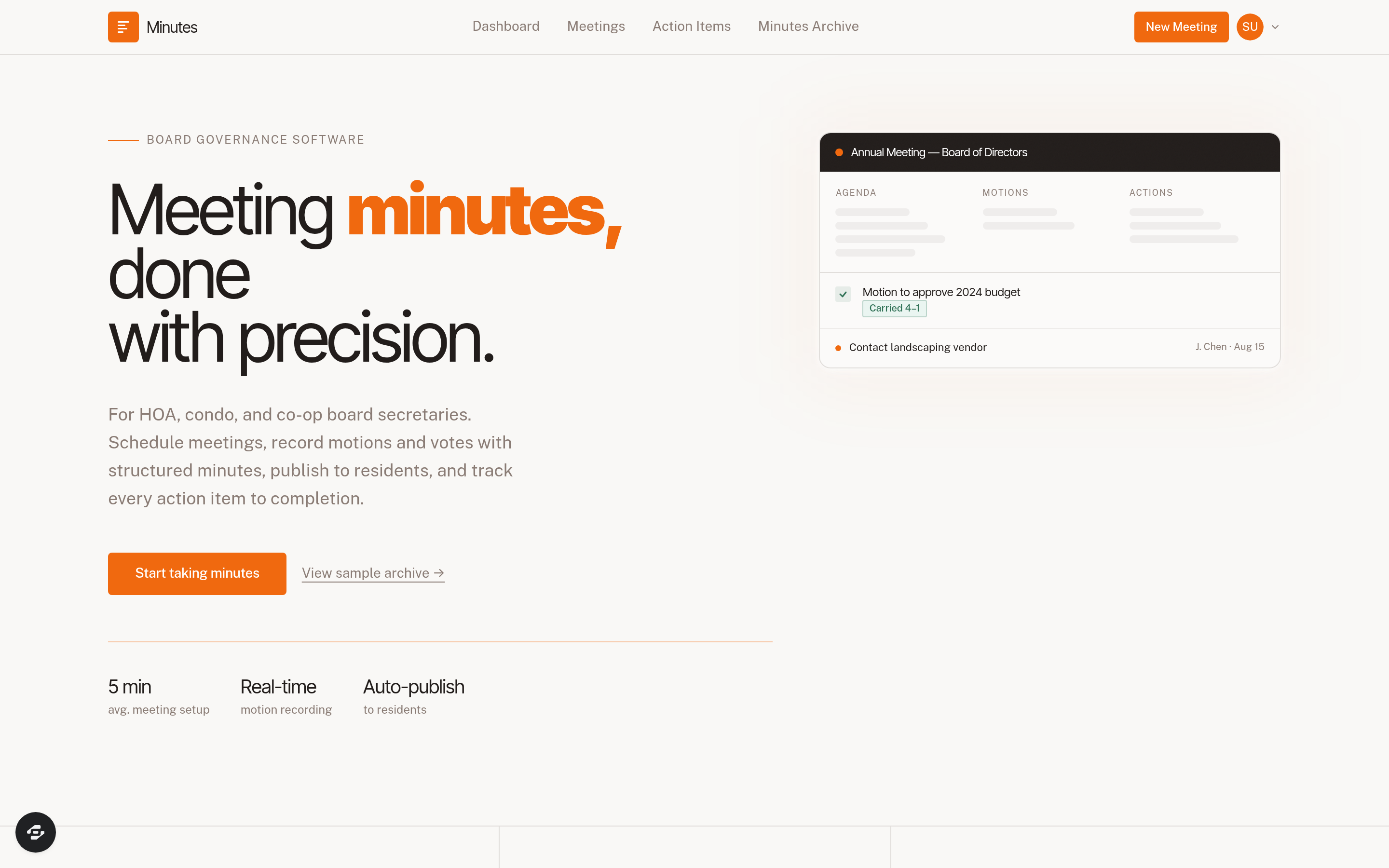Minutes preview